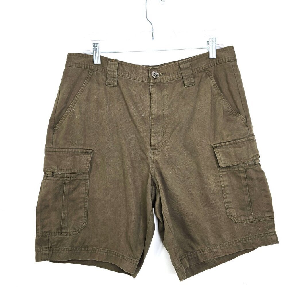 Columbia Olive Green Cargo Shorts 9" Inseam